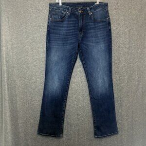 Buffalo David Bitton Men's Jeans Size 36x34 Straight Fit Stretch Dark Wash Denim